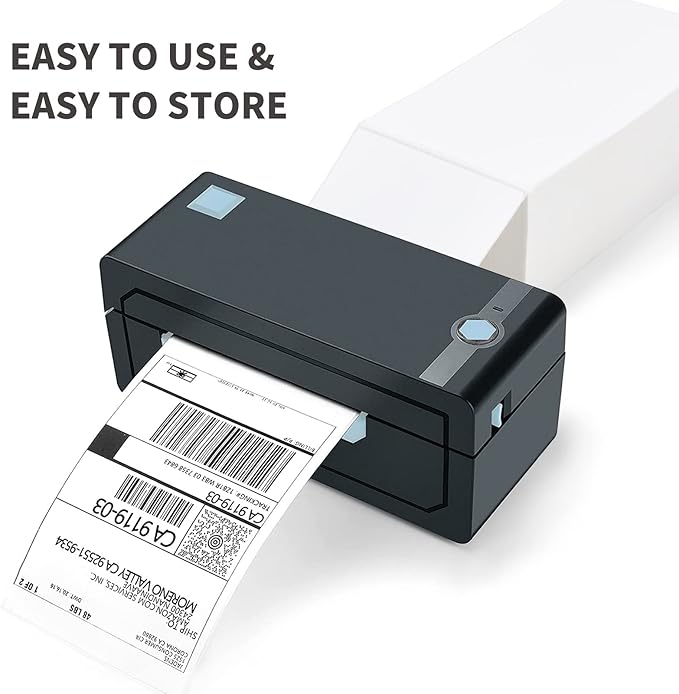 L LIKED 1000 4x6 Thermal Shipping Labels Fanfold, Direct Thermal Printer Labels Compatible with Zebra Rollo - Perforated Strong Adhesive
