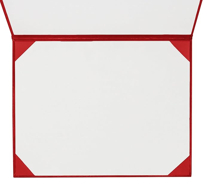 GraduationMall 8.5"x11" Smooth Padded Diploma Cover Certificate Holder Red,2-Packs