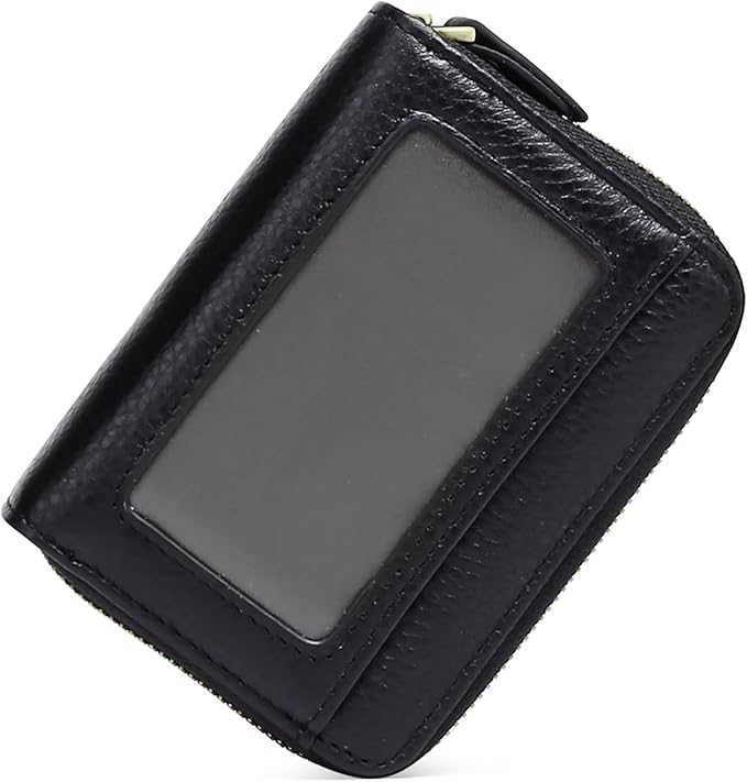 GOIACII Small Genuine Leather Wallet for Women, RFID Blocking Credit Card Holder Wallet