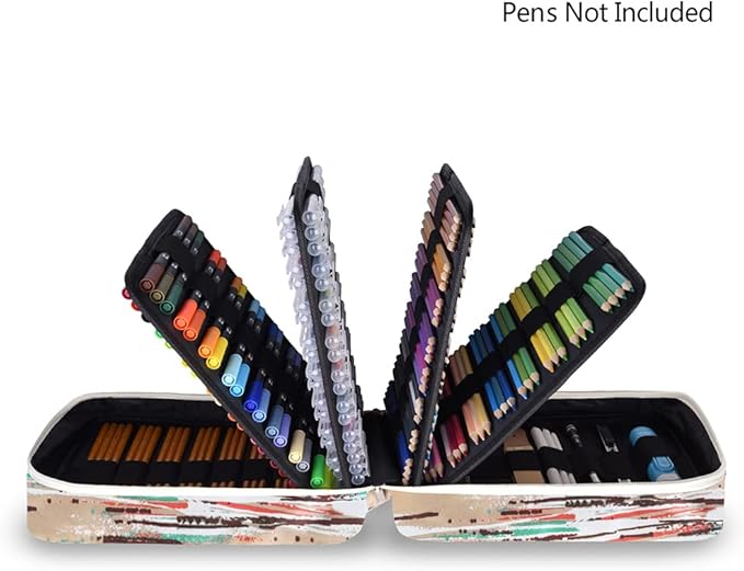 qianshan Pencil Case Holder Slot - Holds 260 Colored Pencils or 180 Gel Pens with Zipper Closure