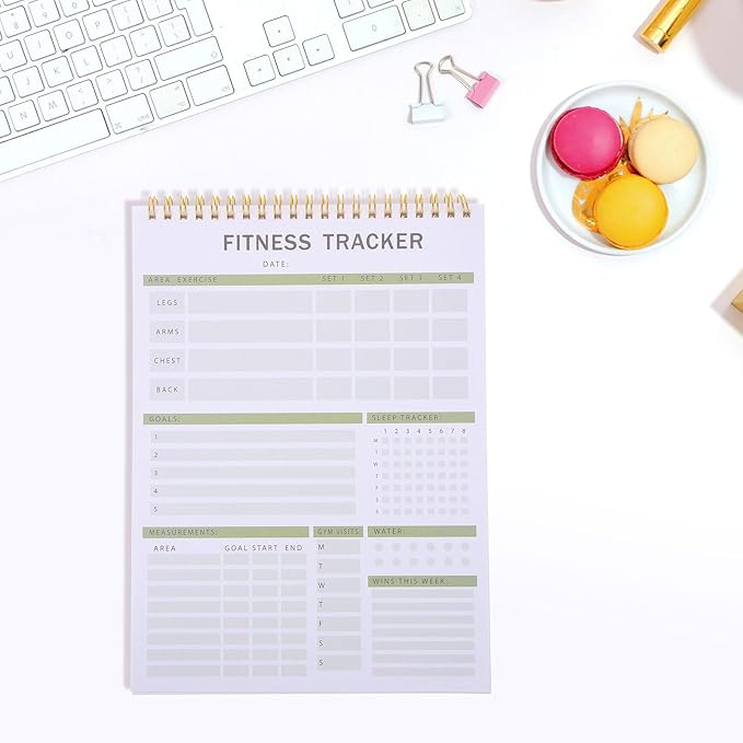 CIYODO Fitness Journal Notebook Workout Planner with Daily Training Schedule and Yearly Fitness Tracker for Exercise Planning and Progress Tracking