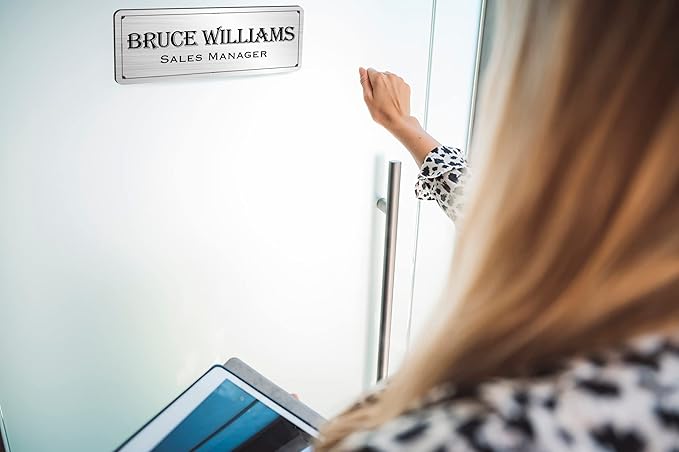 Custom Office Door Signs - Personalized Name Plates for Doors - Professional Office Signs - Rectangle