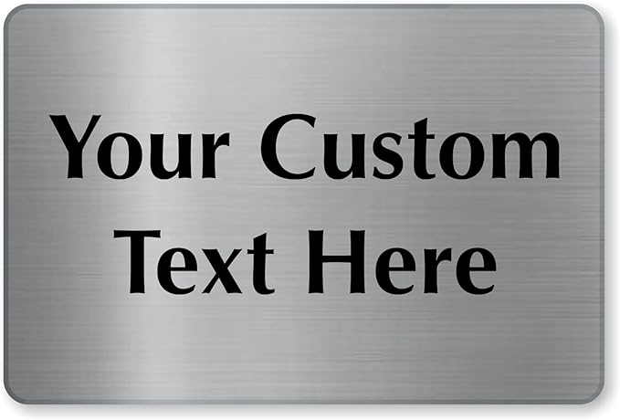 SmartSign Custom Steel Sign - 4" x 6", 40 mil Stainless Steel Metal, Personalized Engraved Sign for Business, Office, Door, Wall, Heavy-Duty Premium Engraved Steel Plaque, Silver and Black