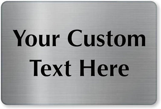 SmartSign Custom Steel Sign - 4" x 6", 40 mil Stainless Steel Metal, Personalized Engraved Sign for Business, Office, Door, Wall, Heavy-Duty Premium Engraved Steel Plaque, Silver and Black