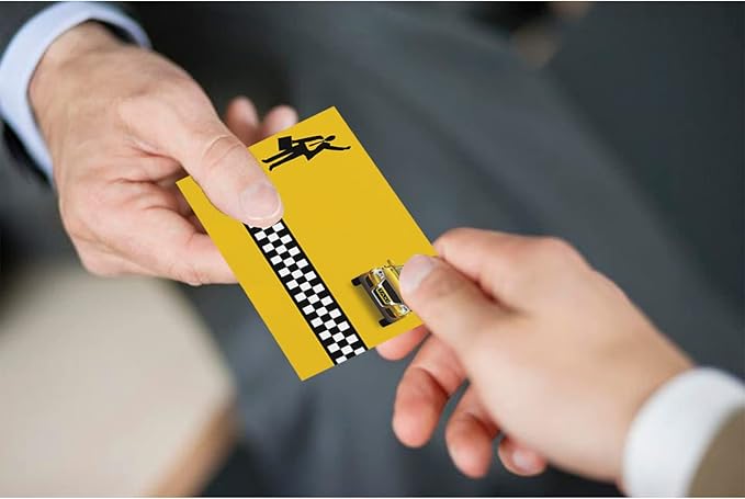 Custom Business Cards Personalized Business Cards for Small Business 300gsm Matte Paper Front & Back Sides Printed 3.5" x 2" - Taxi Template