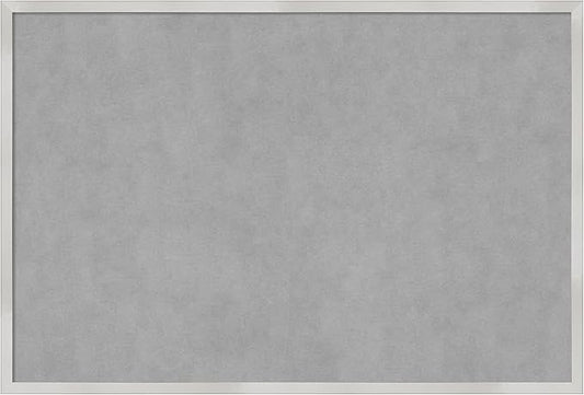 Amanti Art Silver Framed Magnetic Board 25x37 Large Vision Board for use with Magnets, 100% Metal Sheet to Display Items as Office Decor or for Home Organization in mudroom, Kitchen or Kids Room
