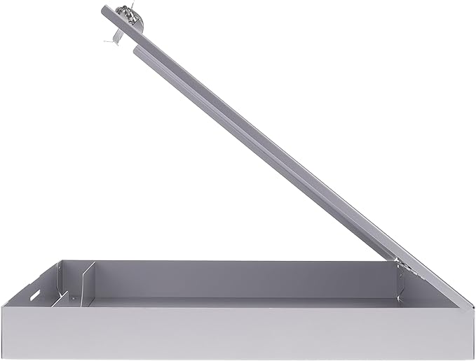 Saunders Metal Clipboard with Storage, Silver Single Layer Nursing Clipboard Folio, Letter Size Paper Organizer, Steel Clip with Self Locking Latch, Form Holder for Office, School & Work - Made in USA