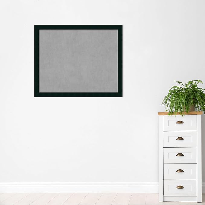 Amanti Art Black Framed Magnetic Board 36x44 X-Large Vision Board for use with Magnets, 100% Metal Sheet to Display Items as Office Decor or for Home Organization in mudroom, Kitchen or Kids Room
