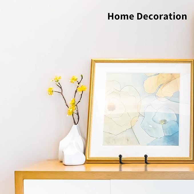 Decolore 6 Inch 5 Pack Black Metal Display Stands Plate Holder Display Stands for Picture, Decorative Plate, Book, Photo Easel, Artistic Work