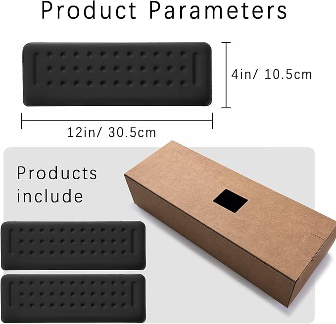 Pack of 2 L-Shaped Wrist Rest Keyboard, Memory Foam Arm Rest Desk, Ergonomic Wrist Rest for Palm, Wrist & Forearm, Office & Home(Darkblue)