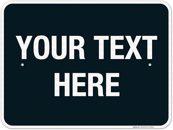 Personalized Custom Black Background And Season Sign, 18x24 Inches, 3M EGP Reflective .080 Aluminum, Fade Resistant, Made in USA by Sigo Signs