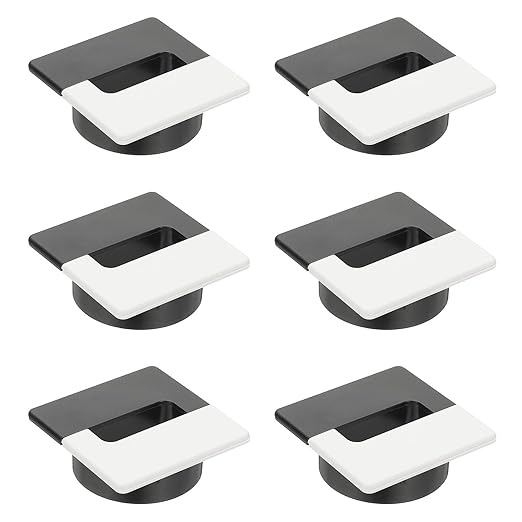PATIKIL 2.8inch Desk Grommet, 6Pcs Cable Grommet Wire Management Cable Hole Cover Cord Organizer for Office Home Table Countertop, Black White