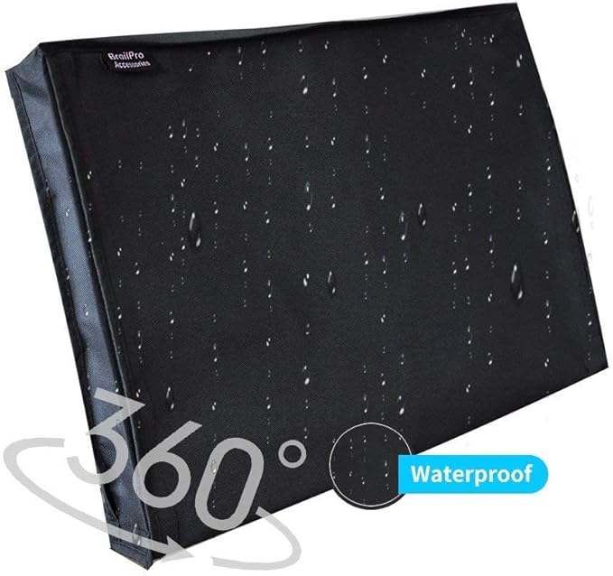 BroilPro Accessories Outdoor 70" TV Set Cover,Scratch Resistant Liner Protect LED Screen Best-Compatible with Standard Mounts and Stands (Black)