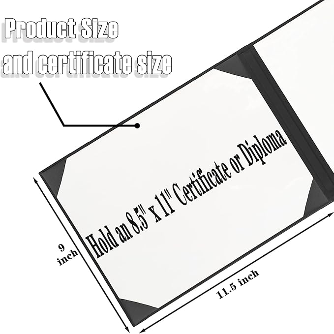 Happy Secret Diploma Cover 8.5"x 11" Diploma Holder Graduation Certificate Holders Certificate Covers Smooth Leather （Forest Green)