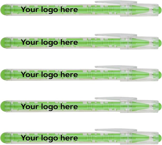 Custom Maze Ballpoint Pens – Personalized Puzzle Pens with Logo/Text – Promotional Pens for Events, Schools, Trade Shows – Fun Interactive Design (Green, 50 Count, Pack of 1)