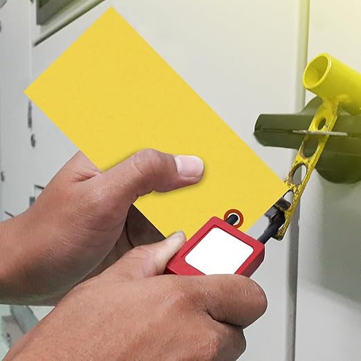 SmartSign (Pack of 1000) 6.25 x 3.125 inch “Yellow” Blank Tyvek Shipping Tags with Metal Eyelets, Size #8, 8 mil Thick Tyvek, Made in USA