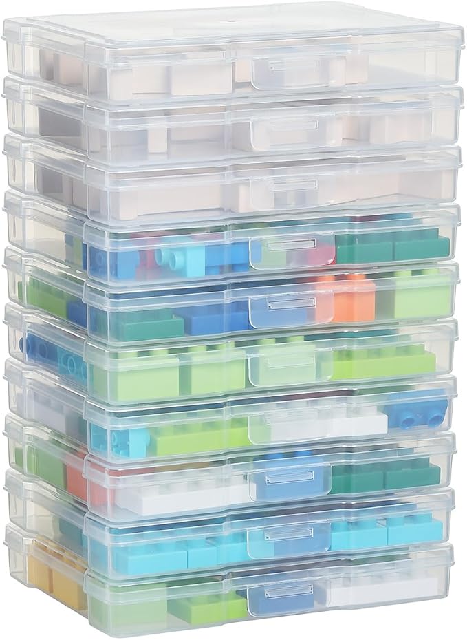 Party Club of America Transparent 5" x 7" Photo Storage Boxes - Photo Organizer Cases Photo Keeper Picture Storage Containers Box for Photos - 20 Pack (Clear)