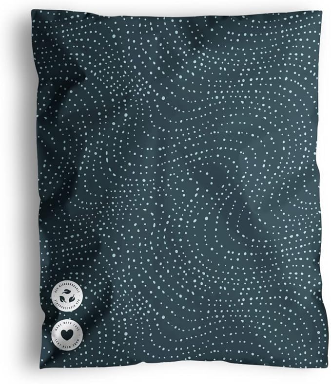 Poly Mailers 19 x 24 Inch- 100 pack Biodegradable Shipping Bags for Clothes and Large Items - Impack Self-Seal Waterproof Thick Mailing Envelope for Bulky Items - Wavy Dots