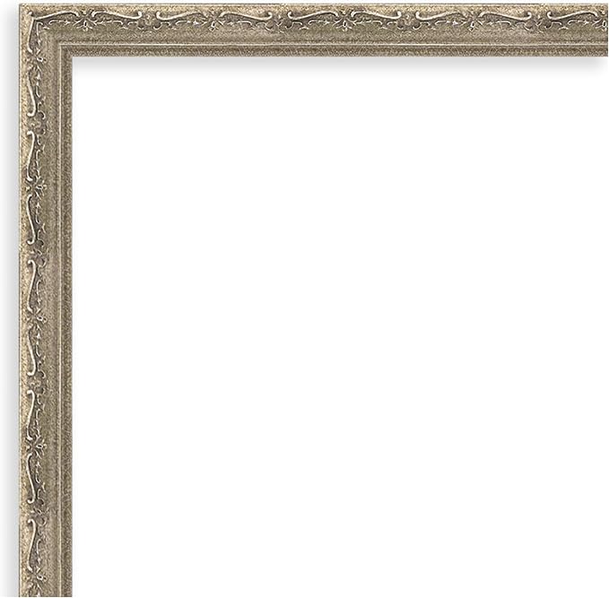 Amanti Art Silver Framed Magnetic Board 14x26 Small Vision Board for use with Magnets, 100% Metal Sheet to Display Items as Office Decor or for Home Organization in mudroom, Kitchen or Kids Room