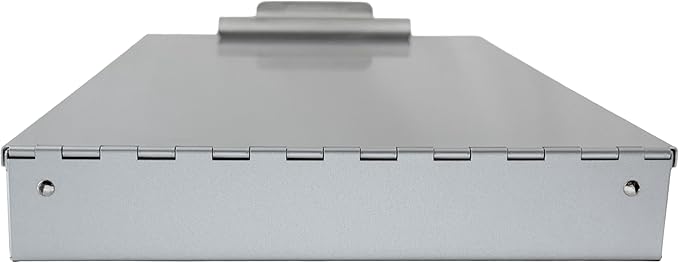 Saunders Metal Clipboard with Storage, Silver Single Layer Nursing Clipboard Folio, Legal Size Paper Organizer, Steel Clip with Self Locking Latch, Form Holder for Office, School & Work - Made in USA