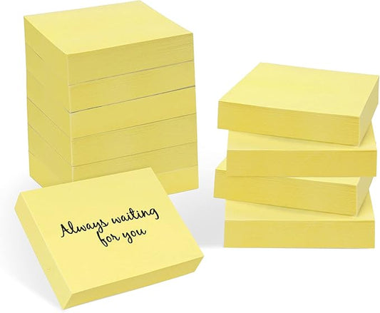 2400 Sheets Sticky Notes - 2 x 1.5 Notes Pads, Small Self-Adhesive Notes, Yellow Self-Stick Pads for Office Supplies, School, Home (24 Pack)