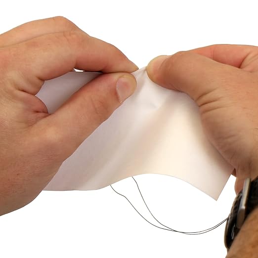 SmartSign Blank Tyvek Shipping Tags with Wire, Size #8 | 6 1/4" x 3 1/8", Pack of 100, White