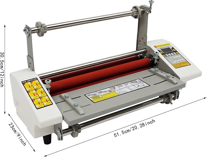 20.28" Laminator Machine,Hot&Cold Roller Laminating Machine,Single/Dual Sided Laminating Machines with Digital Display and Adjustable Roller Gap for Office Studio Documents Photos Cards