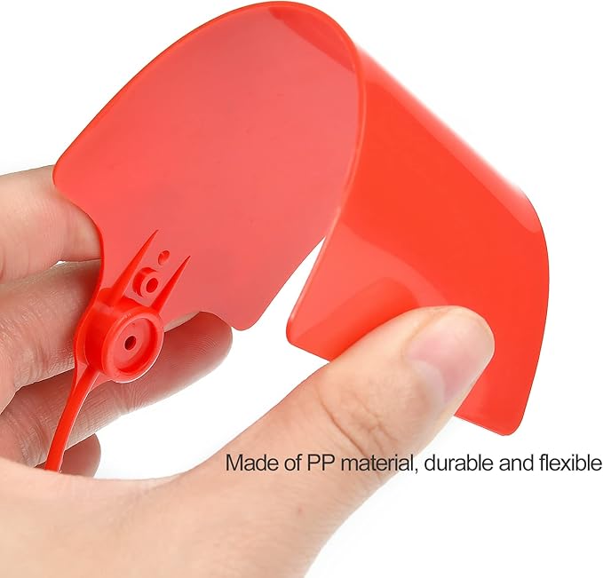100 Plastic Shipping Tags - Waterproof, Writable, Hanging Tags with One Red Marker Pen
