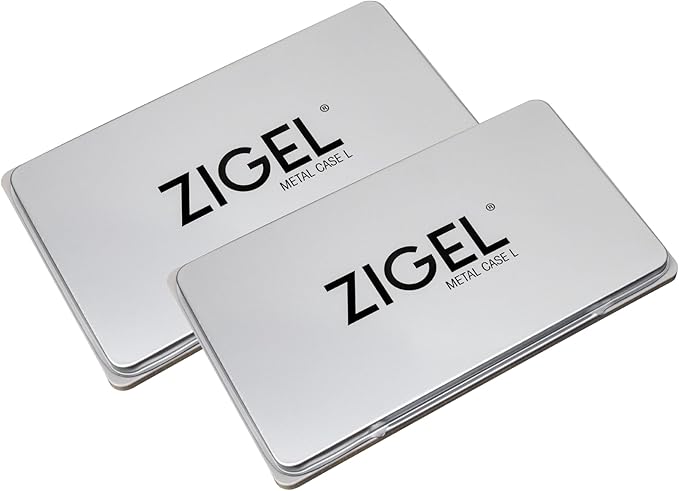 2 Pack Metal Case Stamp Pad Large Size, Pink Color - Size: 3" x 6" - Choose from 15 Ink Colors