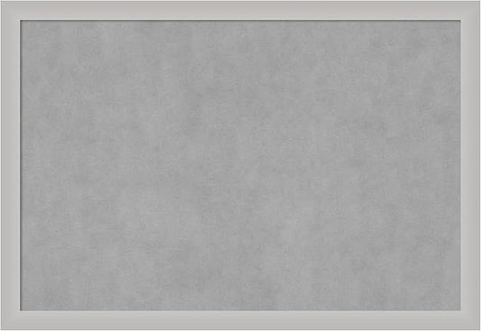 Amanti Art Silver Framed Magnetic Board 27x39 Large Vision Board for use with Magnets, 100% Metal Sheet to Display Items as Office Decor or for Home Organization in mudroom, Kitchen or Kids Room