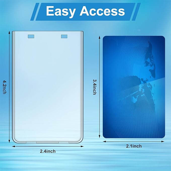 Tinlade 100 Pack Permanent Locking Hard Plastic Badge Holder Vertical Clear ID Badge Holder Heavy Duty Protector Case for Office School Card Travel 2.4 x 4.2 inches
