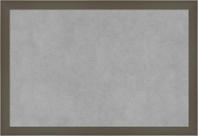 Amanti Art Grey Framed Magnetic Board 13x19 Small Vision Board for use with Magnets, 100% Metal Sheet to Display Items as Office Decor or for Home Organization in mudroom, Kitchen or Kids Room
