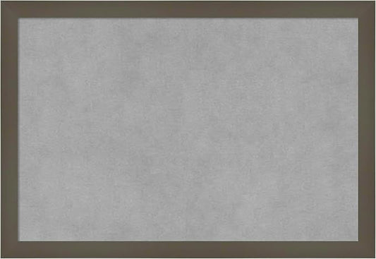 Amanti Art Grey Framed Magnetic Board 13x19 Small Vision Board for use with Magnets, 100% Metal Sheet to Display Items as Office Decor or for Home Organization in mudroom, Kitchen or Kids Room