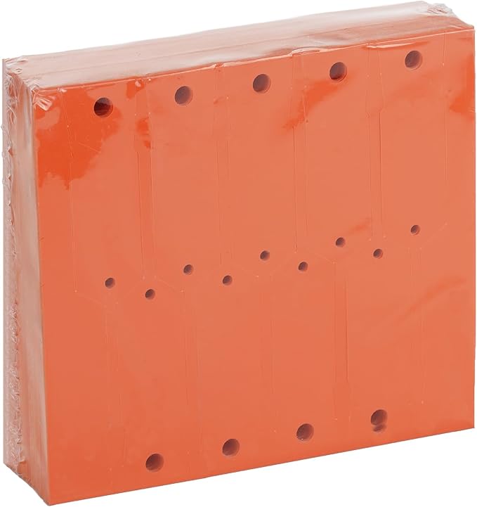 Self-Locking Arrow Key Tags - 1,000 Pcs (Orange) | 4 1/2" x 3/4" Plastic ID Tags with Writable Surface for Organized Key Management