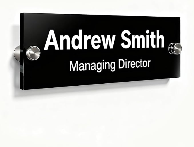 Personalized Office Wall Name Plate Sign Custom Door Name Plate Office Gifts Executive Sign Wall Plate Business Sign