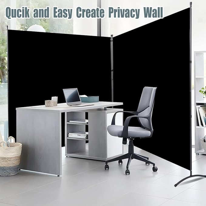 Room Divider 2 Panel Large Privacy Screens, 142''x72''H Upgraded Room Divider Wall for Room Partitions, Tall 6FT Partition Room Dividers Screen Panel for Bedroom Office School, Portable Partition Wall