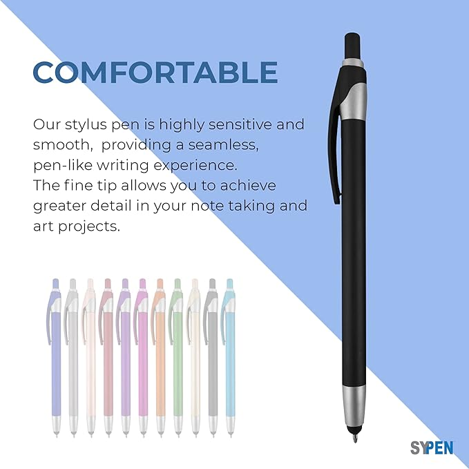 Personalized With your Custom Logo or Text Pens-Pack of 300- for Marketing, Parties, and Events, 2 in 1 Capacitive Stylus & Ballpoint Pen Compatible With Touchscreen Devices, Black Ink, Black Pens