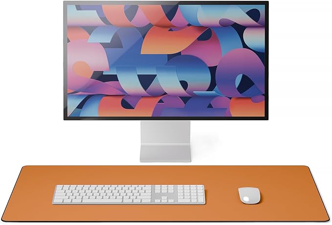 Jotsome Leather Desk Pad Mat, Non-Slip Desk Blotter Pad - Desk Protector for Office, Home, Laptop, and Desktop, Gift for The Holidays (Tan, 34" x 17")