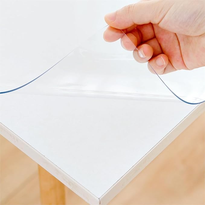 Eisdroma 12 x 28 Inch Clear Table Cover Protector, Clear Desk Mat, Clear Table Protector, 1.5mm Plastic Table Cover, Vinyl Table Protector, Desk Mats on Top of Desks