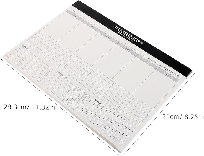 Generic 1 Book Work Goal Planning Notepad Weekly Planner - School Planner Notepad Work Task Organizer - Weekly Schedule Pad for Desk Organizer