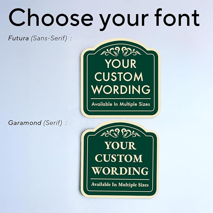 Custom Personalized Metal Signs - Aluminum Driveway Sign, Waterproof Roll-On, Forest Green 8x8 in