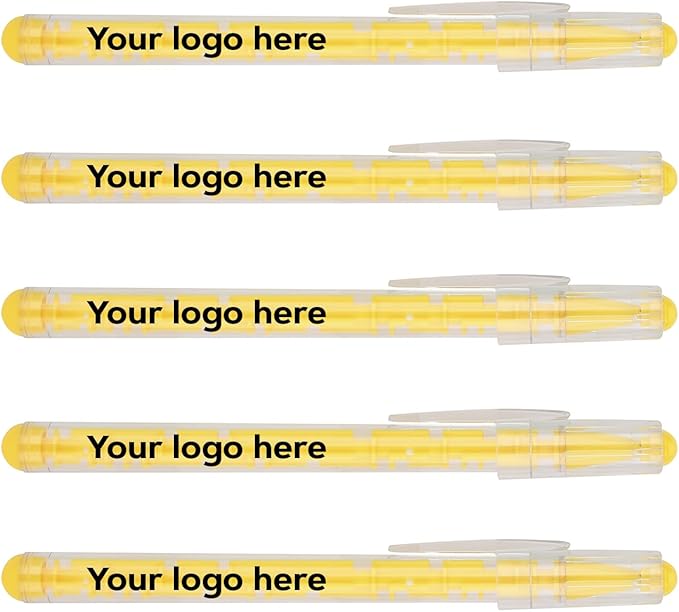 Custom Maze Ballpoint Pens – Personalized Puzzle Pens with Logo/Text – Promotional Pens for Events, Schools, Trade Shows – Fun Interactive Design (Yellow, 300 Count, Pack of 1)