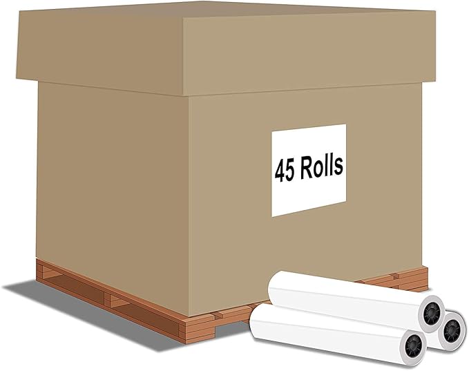 Alliance Wide Format Paper 24" x 500' Rolls Bond Engineering (20lb | 45 Rolls, 24 In x 500 Ft | 3" Core)