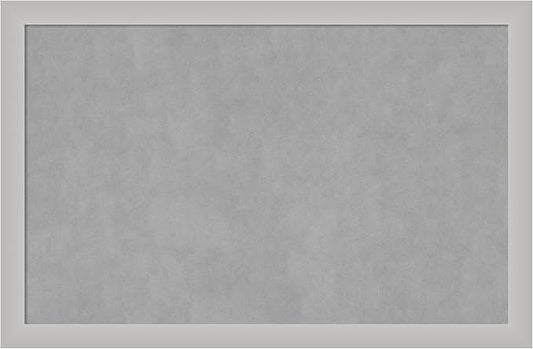 Amanti Art Silver Framed Magnetic Board 23x35 Large Vision Board for use with Magnets, 100% Metal Sheet to Display Items as Office Decor or for Home Organization in mudroom, Kitchen or Kids Room