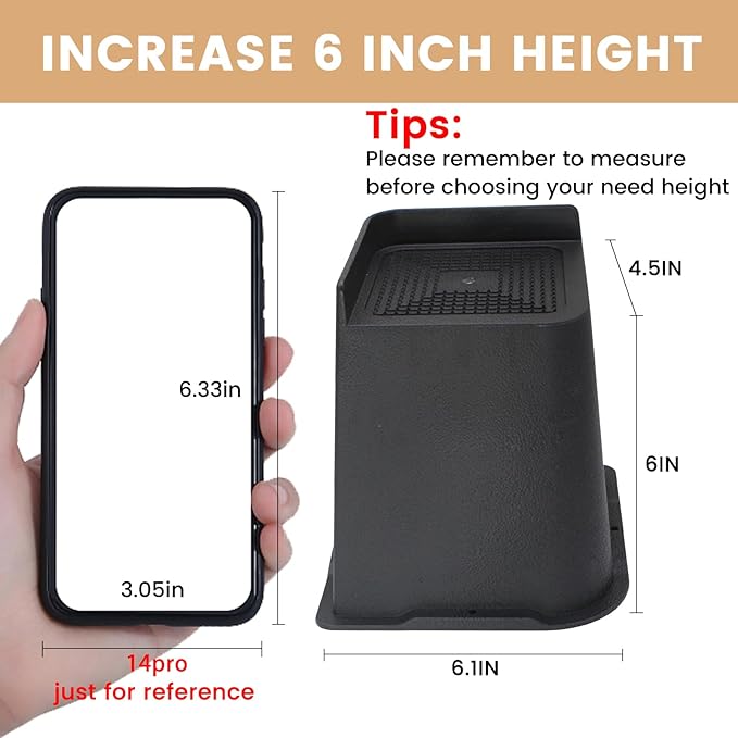 MXMZHXU Bed Risers 2 inch, 3 inch, 4 inch, 6 inch or 8 inch Heavy Duty Furniture Risers, Up to 6000 Lbs L Shaped Design Bed Lifts Blocks for Couch Desk Sofa Table (Dark Brown 4 Pack, 6 Inch)