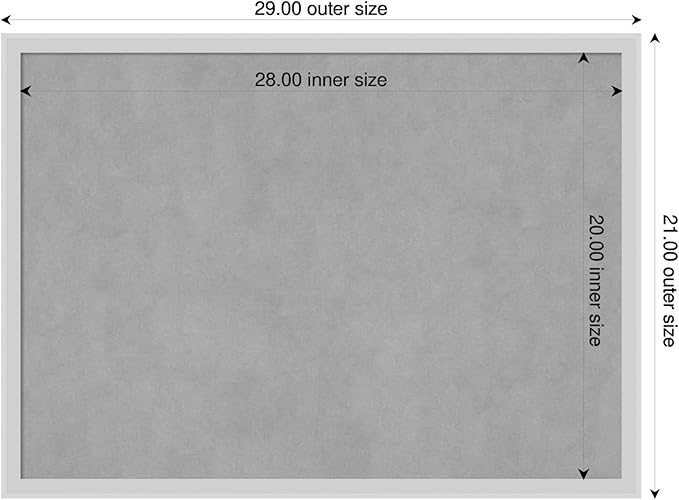 Amanti Art Silver Framed Magnetic Board 21x29 Medium Vision Board for use with Magnets, 100% Metal Sheet to Display Items as Office Decor or for Home Organization in mudroom, Kitchen or Kids Room