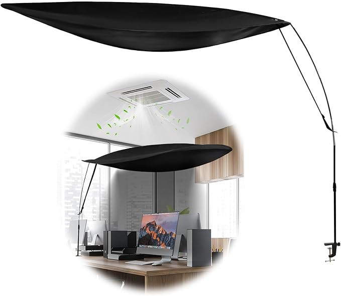 55 Inch Office Cubicle and Desk Shade – Blocks Light and Air Conditioning Airflow, Creates a Private and Comfortable Workspace
