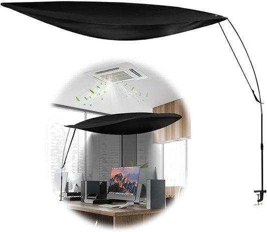 55 Inch Office Cubicle and Desk Shade – Blocks Light and Air Conditioning Airflow, Creates a Private and Comfortable Workspace