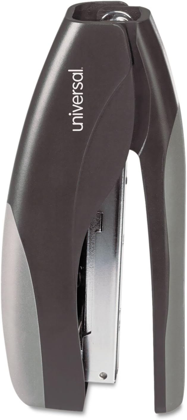 Universal 43148 Stand-up Full Strip Stapler, 20-Sheet Capacity, Black/Gray