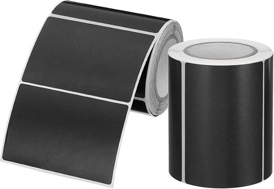 PATIKIL 2 x 3 Inch Rectangle Inventory Color Coding Labels 2 Roll, Square Self-Adhesive Inventory Label Stickers for Office Home Organization Name Tags, 250 Per Roll, Black
